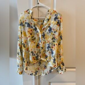 Floral Button-Up Blouse